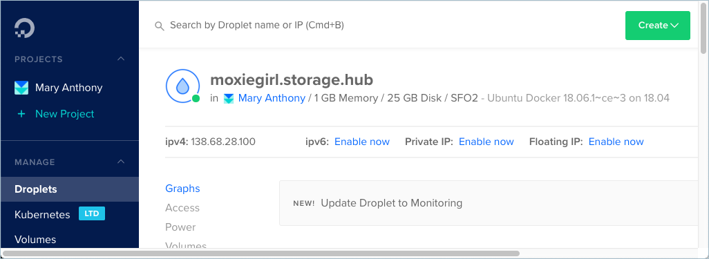 Droplet control panel